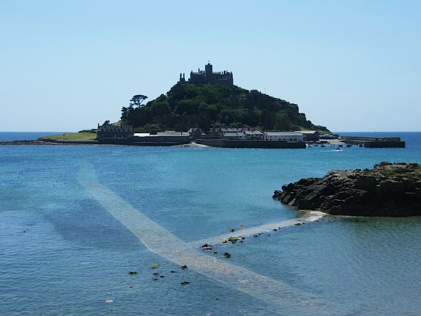 View of St Michaels Mount in Cornwall from Marazion