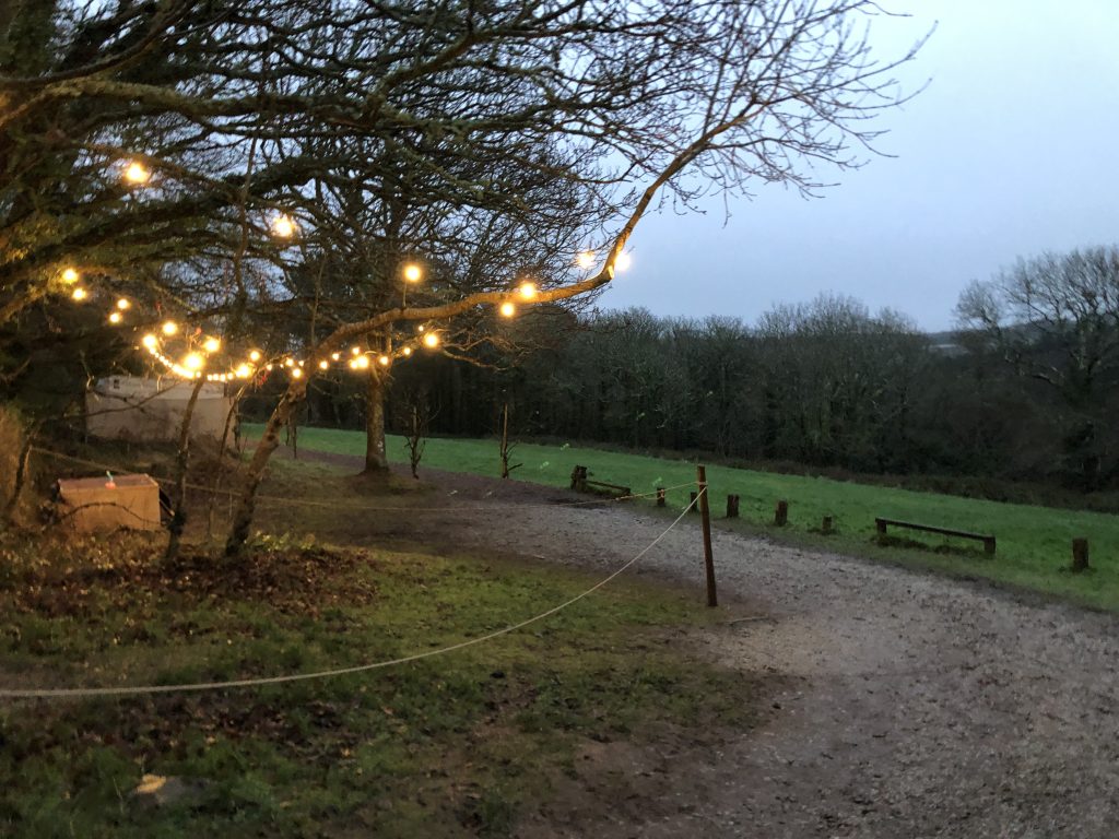 The pathway from the disabled access drop off point to the main show marquee is shown. it is level but gravelled with some larger pieces of gravel.
