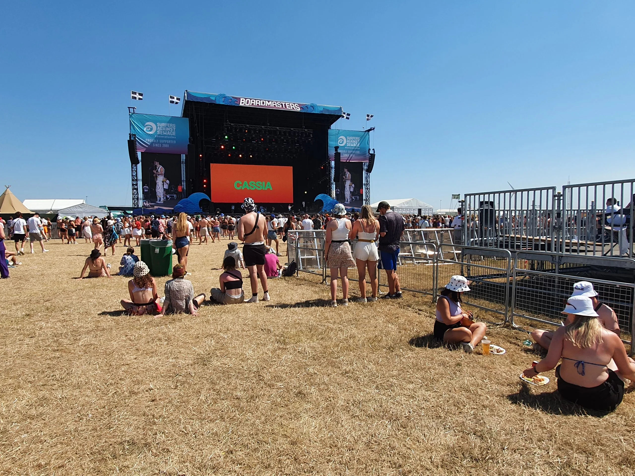 View of the main stage, and showing the access platform to the side