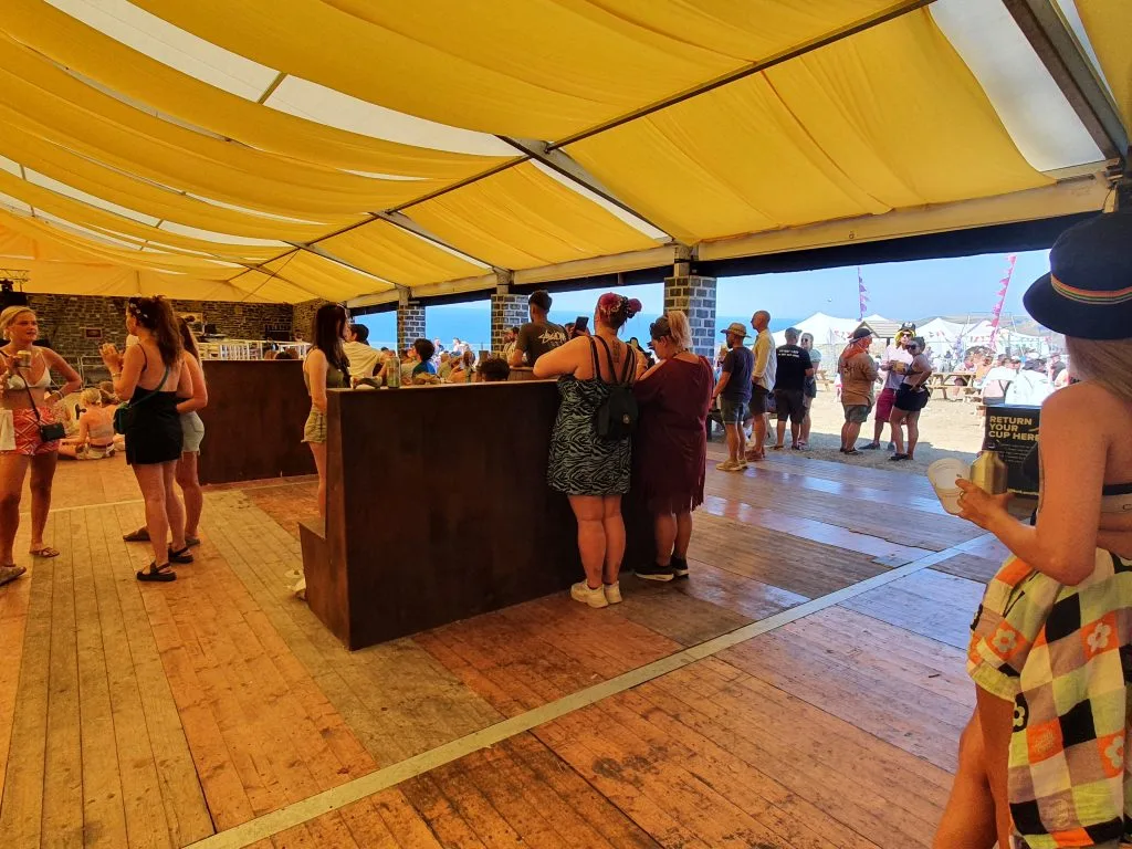 space and floor inside the keg and pasty stage