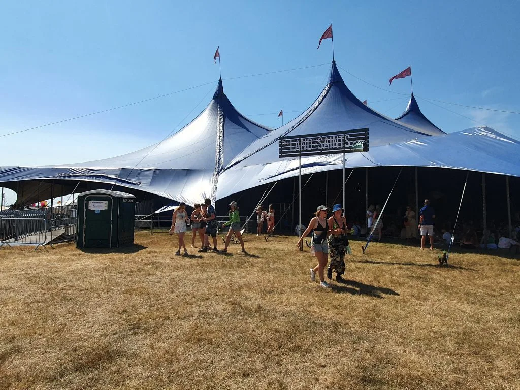 Land of saints tent and accessible toilet and viewing ramp access 