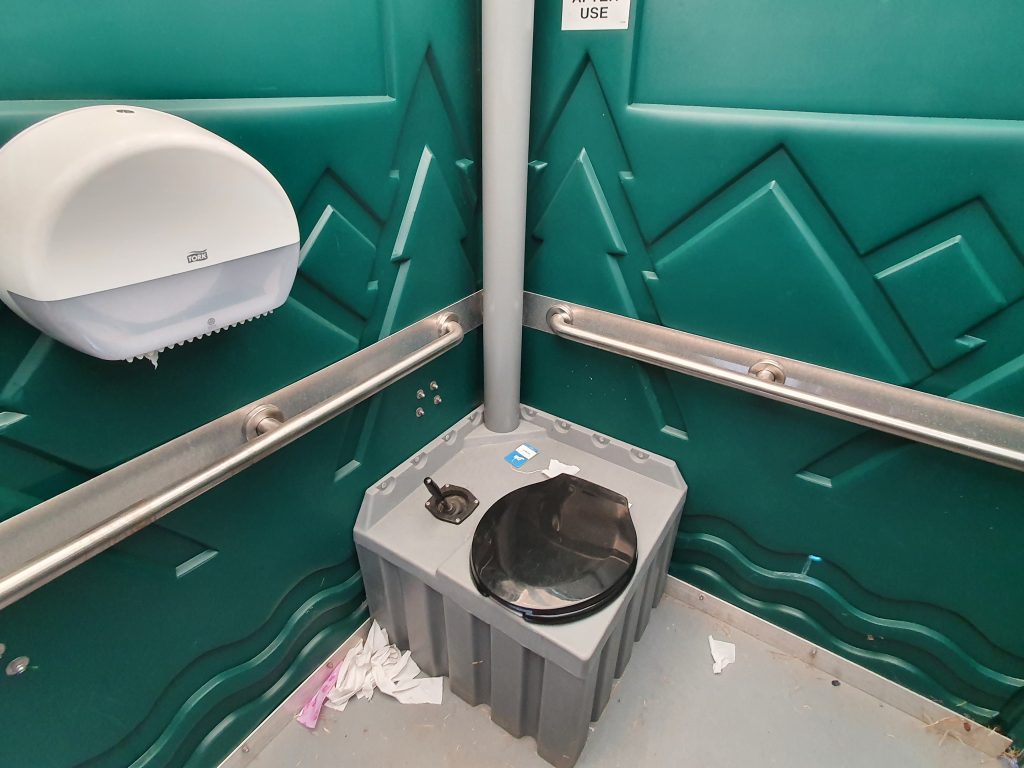 inside of accessible toilet 
