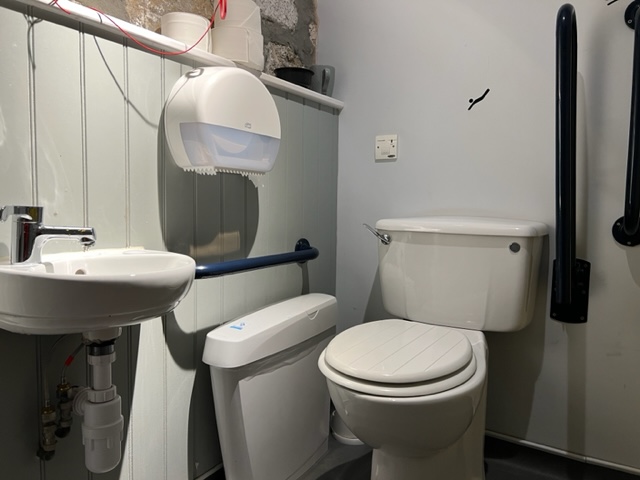 Accessible toilet at the Tunnel of Lights, Charlestown Shipwreck Museum, St Austell