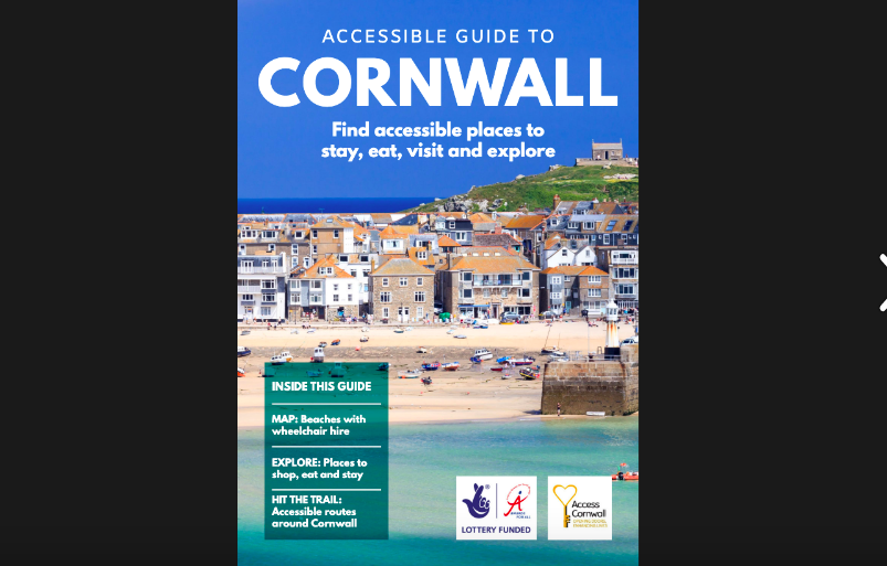 Cover of the new Accessible Guide to Cornwall
