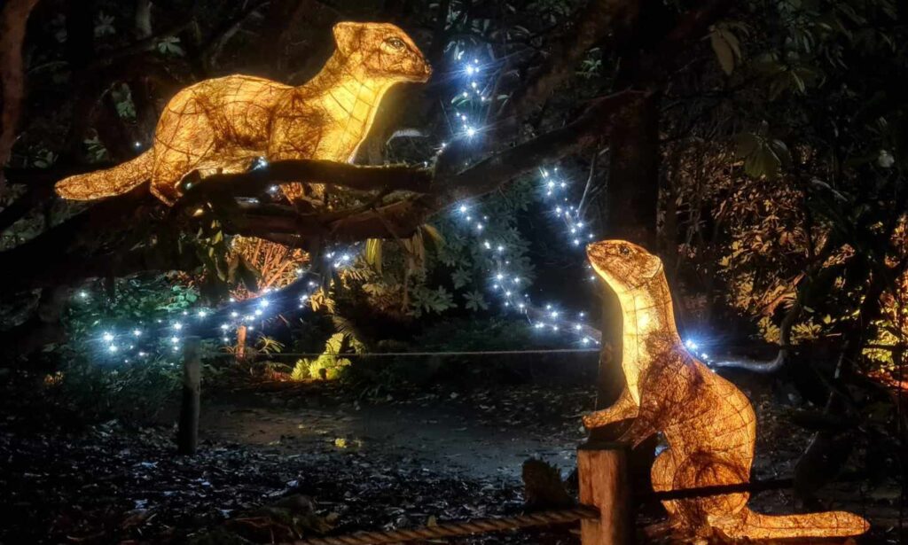Otter lanterns at the Lost Gardens of Heligan