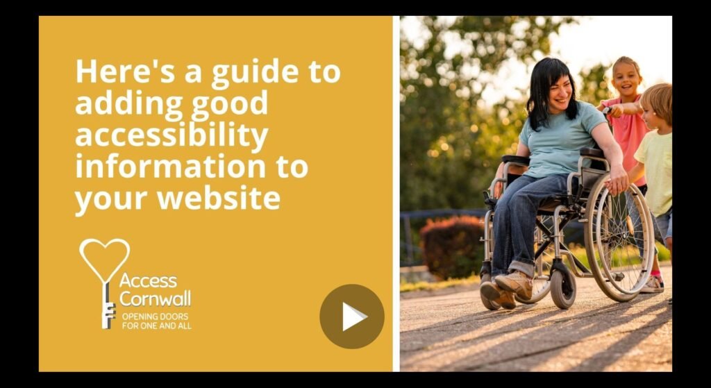 Cover image of video: adding accessibility information to your website