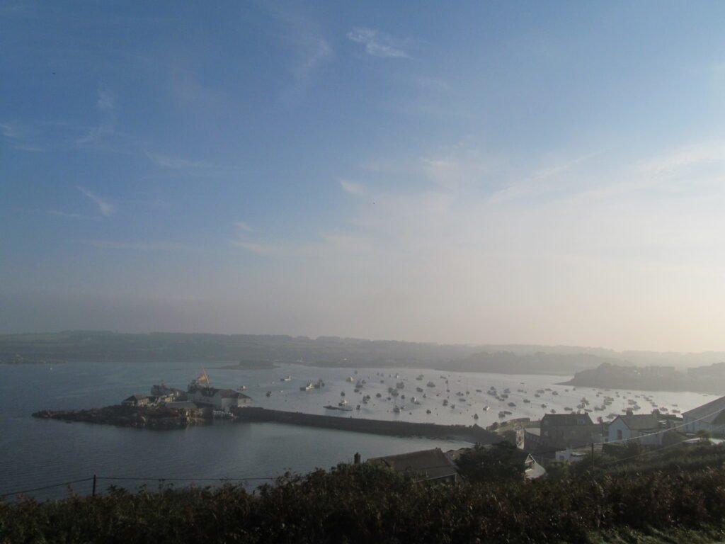 View of St mary's Harbour from Garrison on the Isles of Scilly