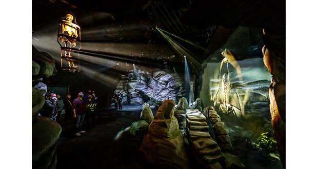 Bodmin Hail Halloween image, lit at night 