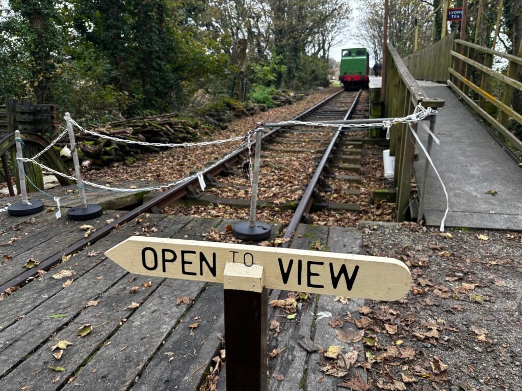 The ramp to the platform is a short distance from the car park