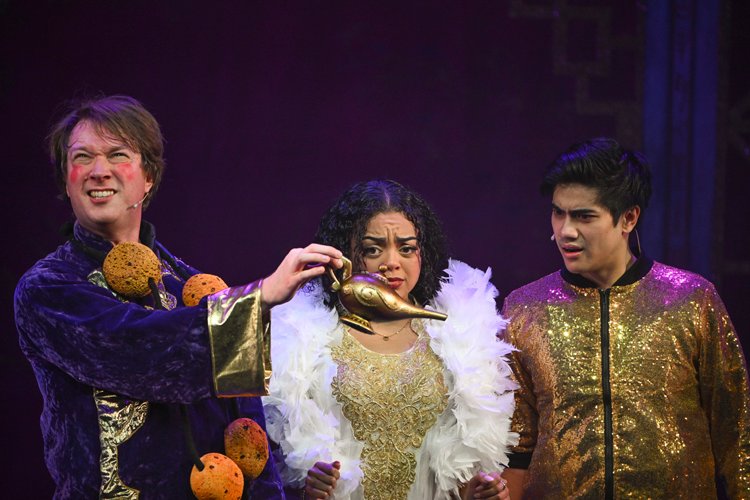 HALL FOR CORNWALL, TRURO, ENGLAND - December 5th 2025. Preview performance of Aladdin, photographed by HfC photographer in residence Hugh Hastings.