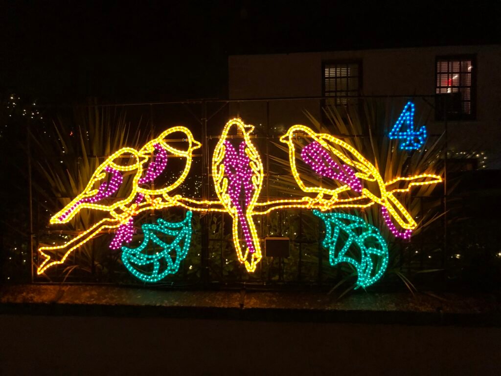 Angarrack Christmas Lights - the Four French Hens display